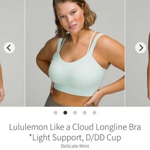 Lululemon like a cloud long-line bra D/DD